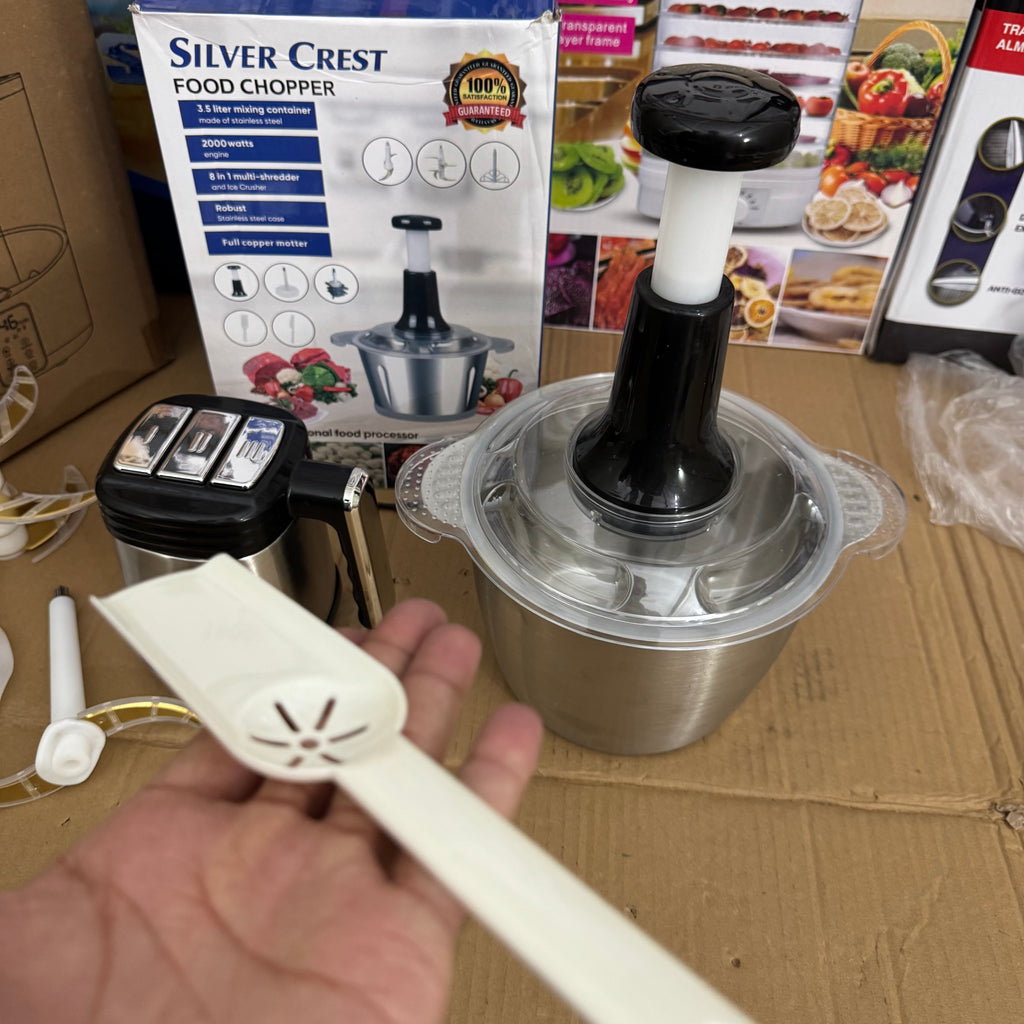 Silver Crest 3.5L Electric Food Chopper 8in1- 2000W Lot Imported