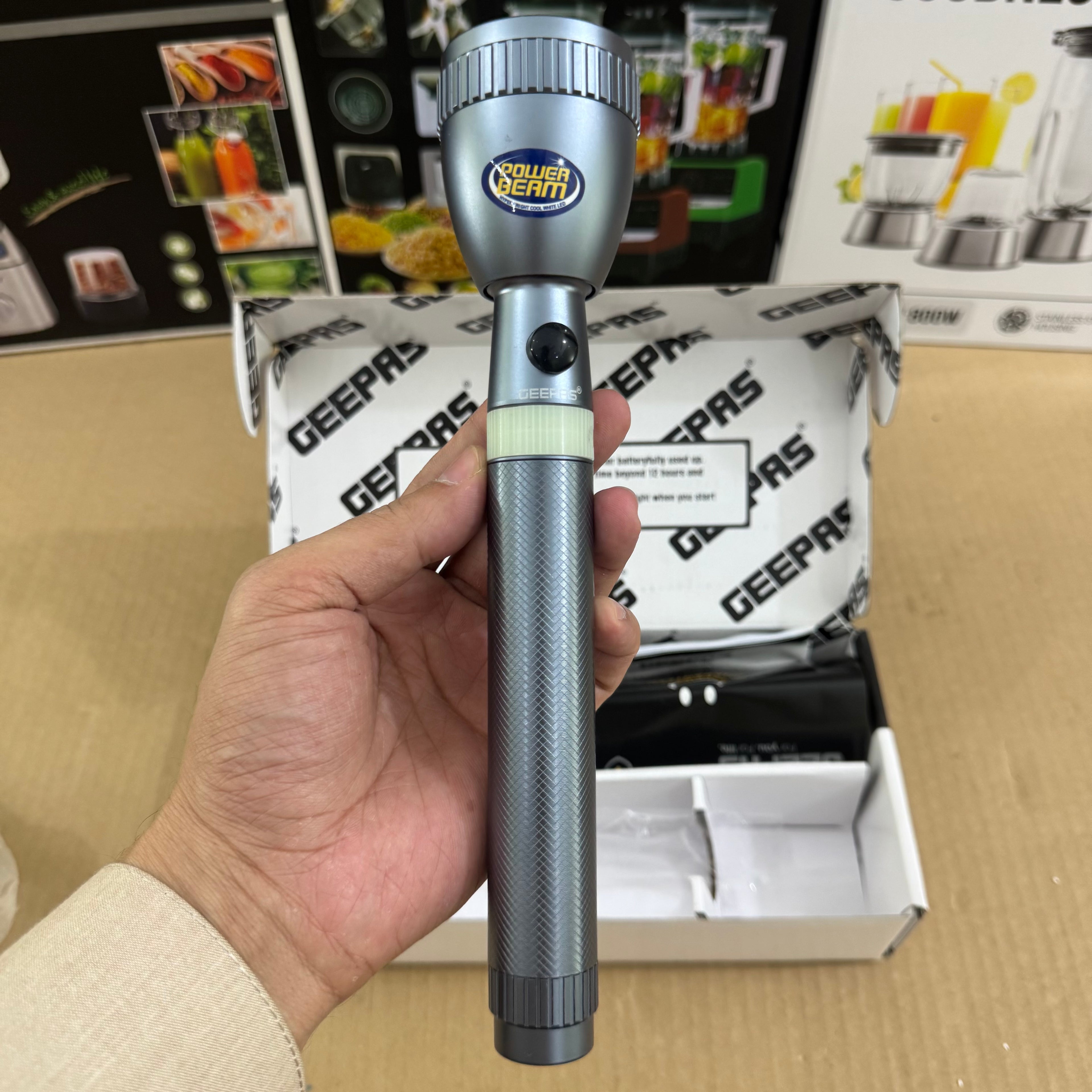 Geepas Rechargeable LED Flashlight GFL3827N