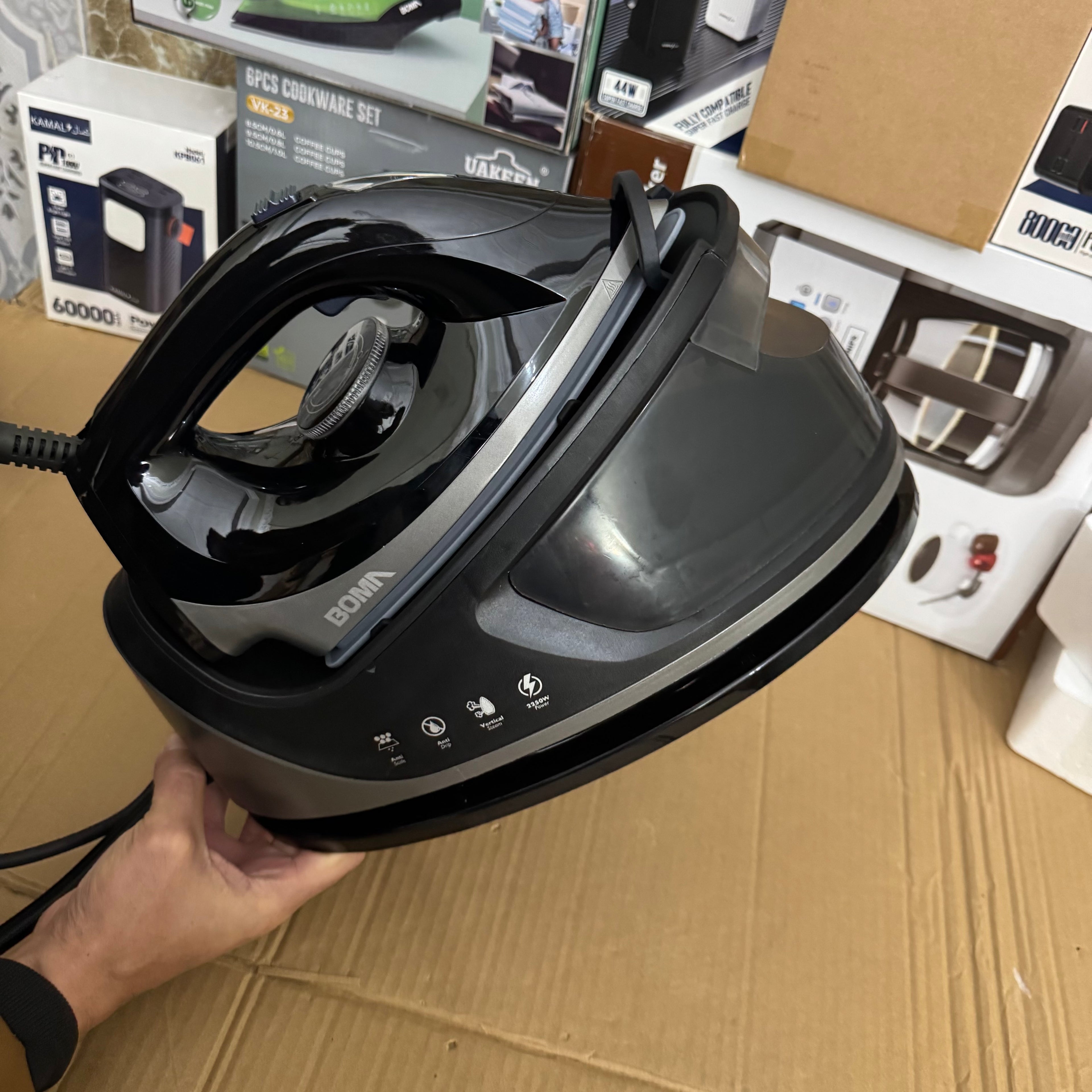 BOMA BM-199L Pressure Steam Electric Iron – German Technology, Lot Imported (2250W)