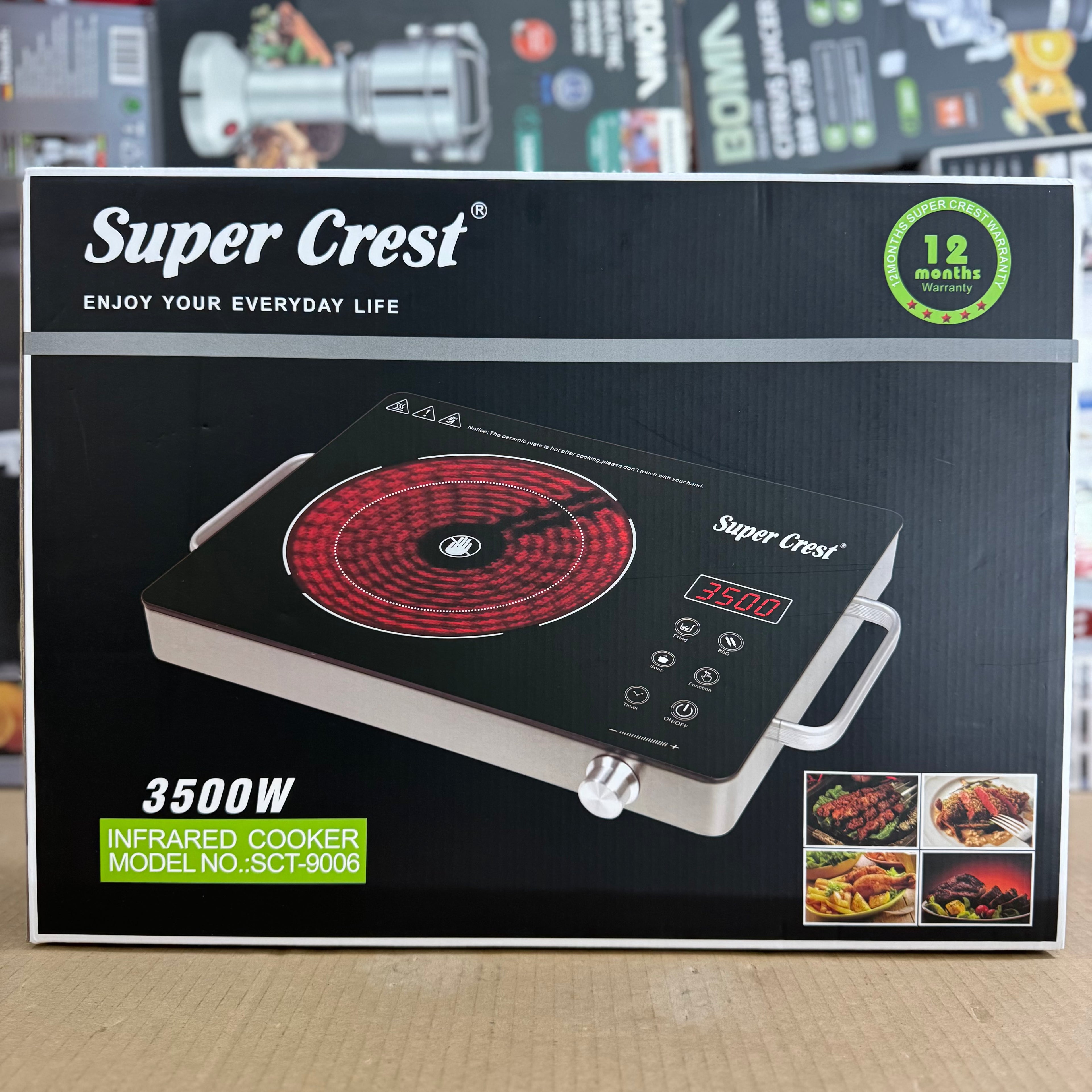 Super Crest 3500W Digital Infrared Cooker SCT-9006 – Original 6months warranty