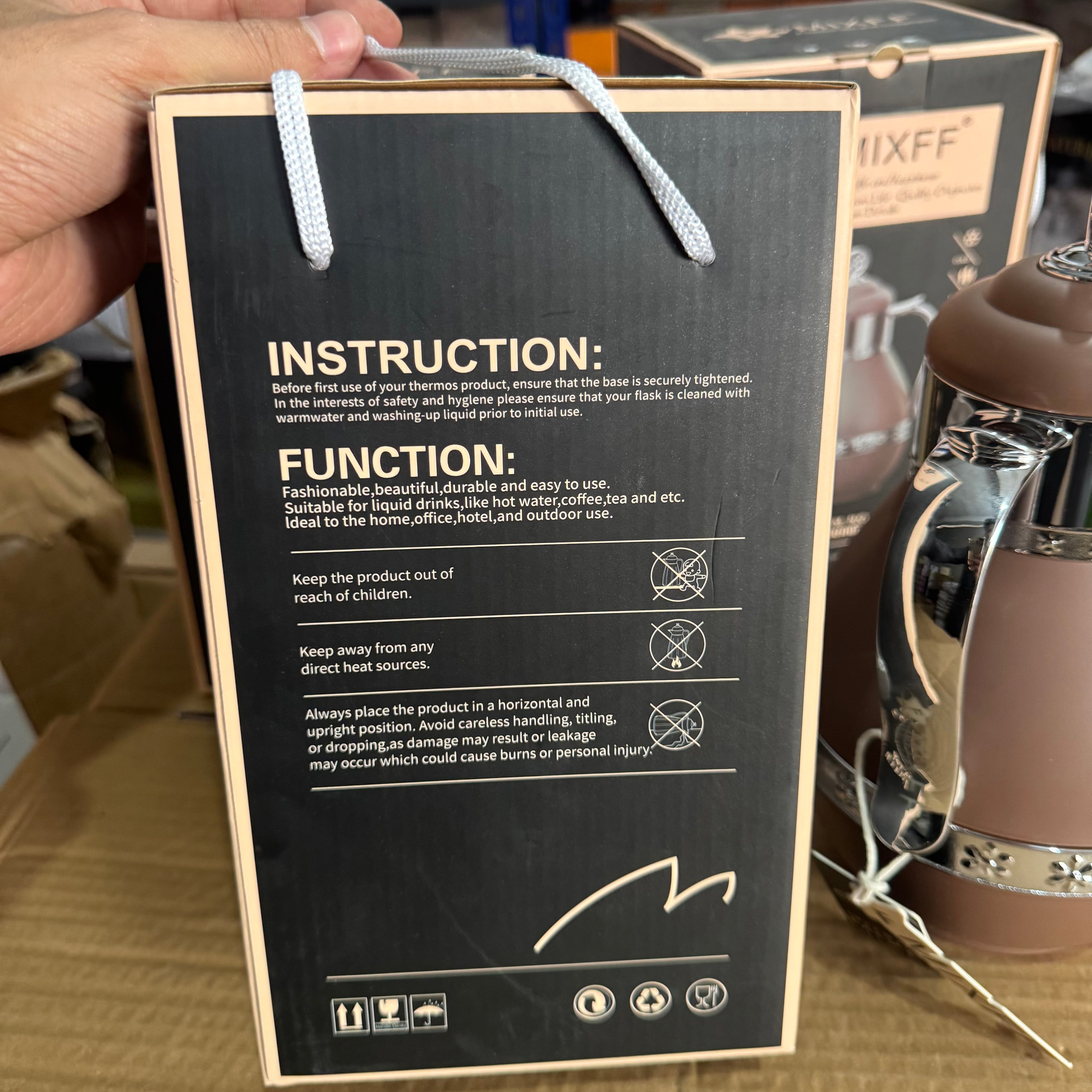 MIXFF 1.0L Vacuum Flask - Insulated Thermal Flask Lot Imported