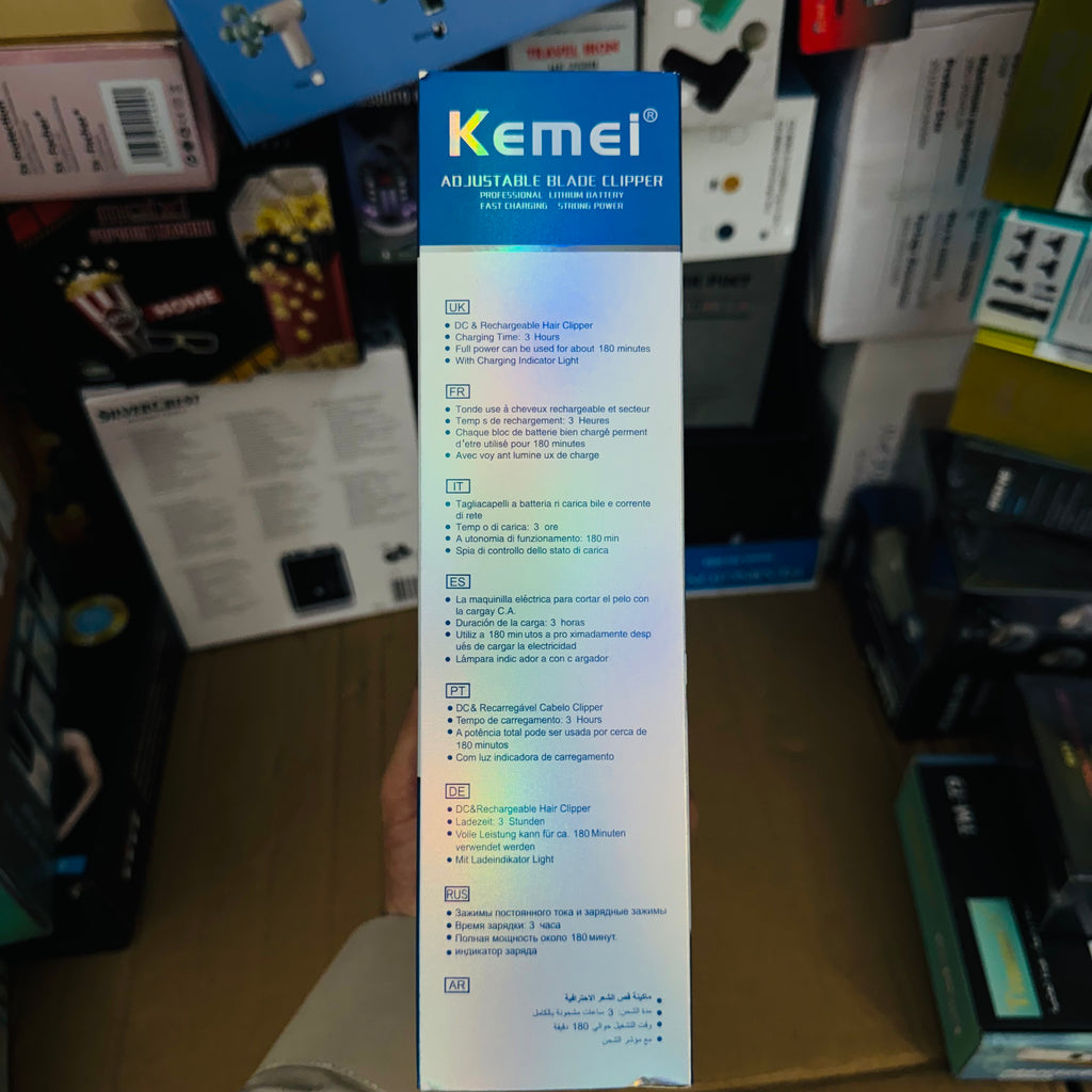Lot Imported Kemei KM-519A Professional Hair Clipper - 2000mAh Metal Handle Trimmer