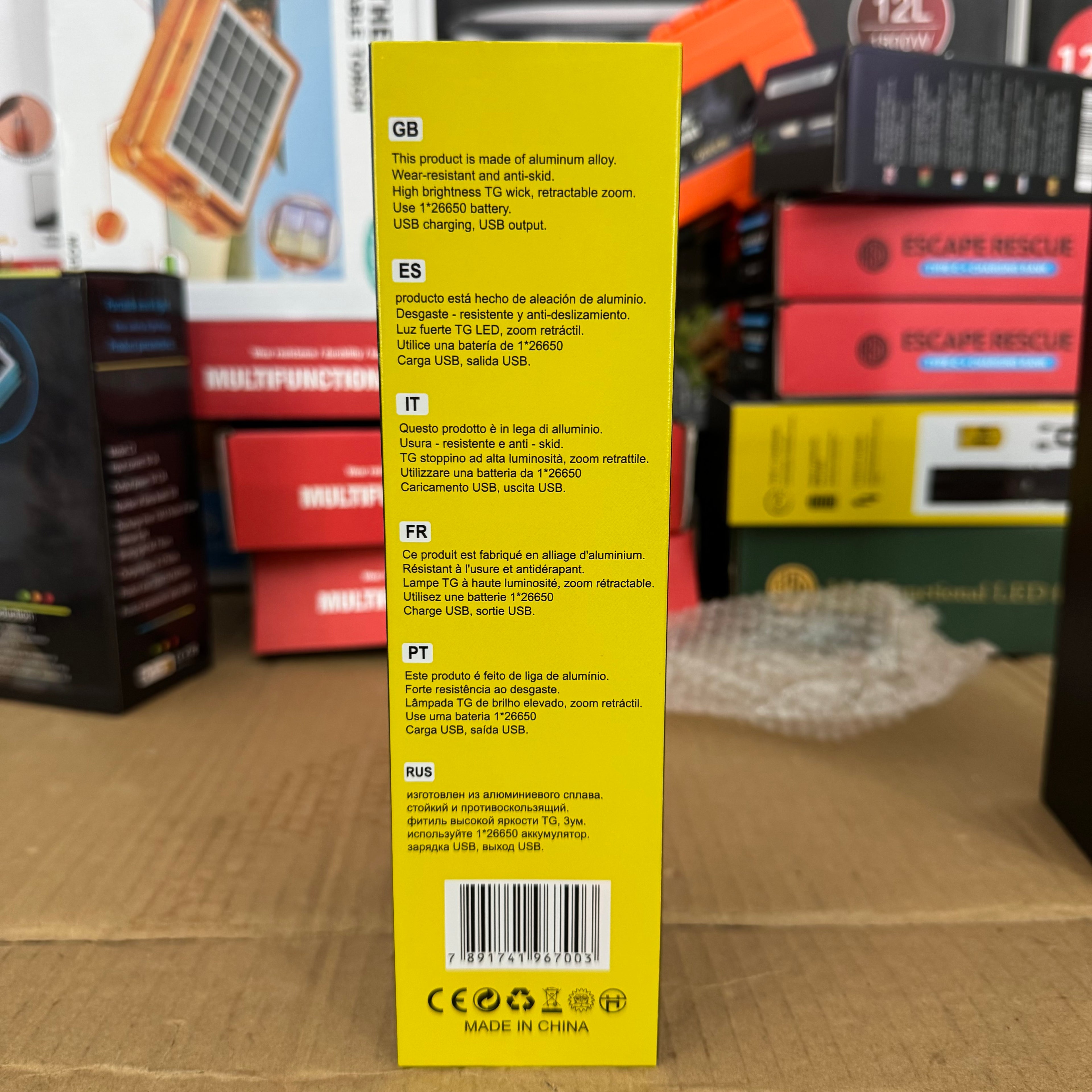 Lot Imported COBA  Rechargeable LED Flashlight-CB-G672D