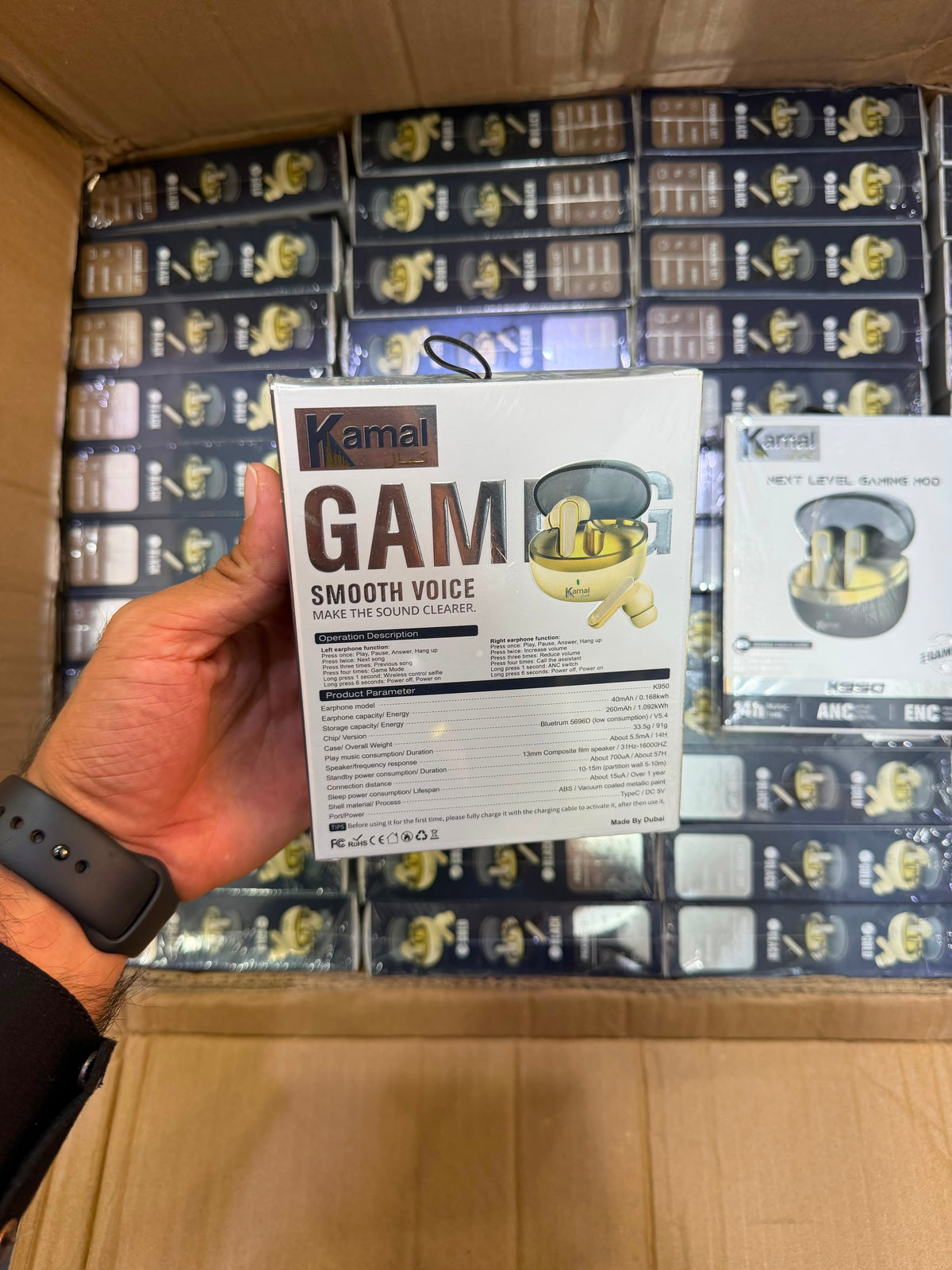 Kamal K950 Gaming TWS Earbuds – ANC & ENC Noise Cancellation, 14H Music