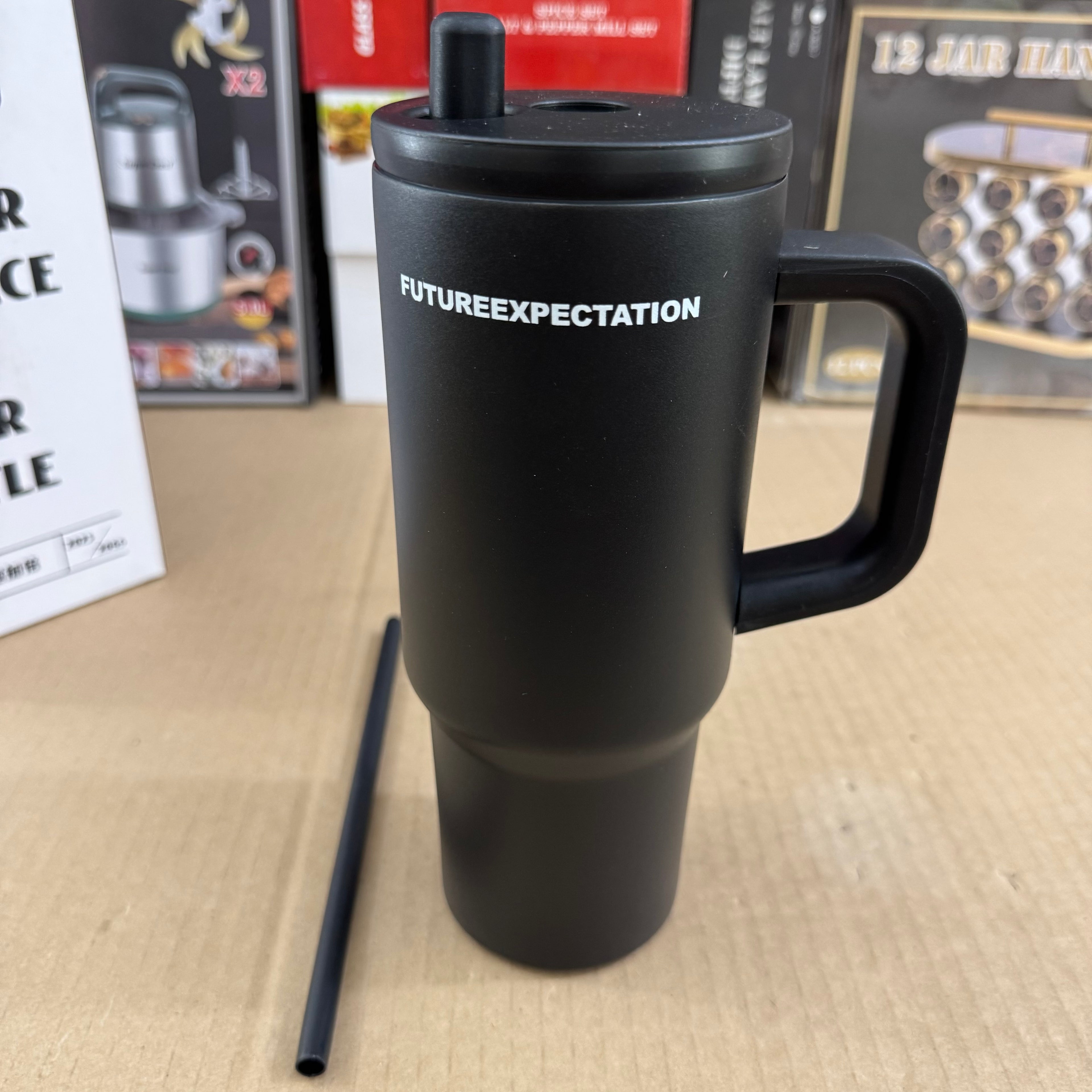 Matte Black 1180ml Fun+ Insulated Travel Tumbler