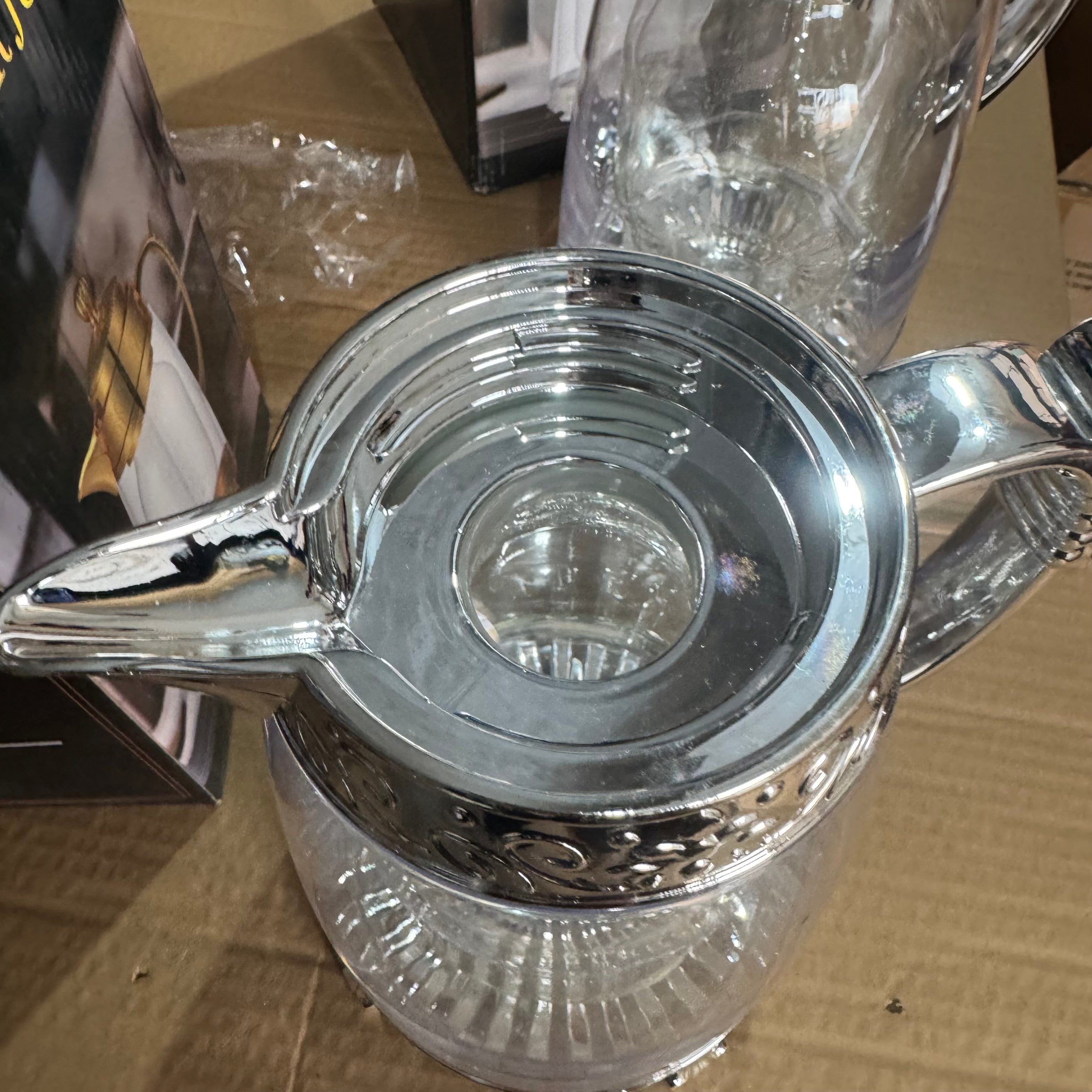 Luxury Gold Glass Water Jug silver Lot Imported
