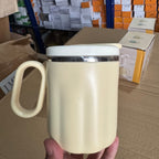 Cream Yellow | 450ml Double-Layer Insulated Mug with Lid