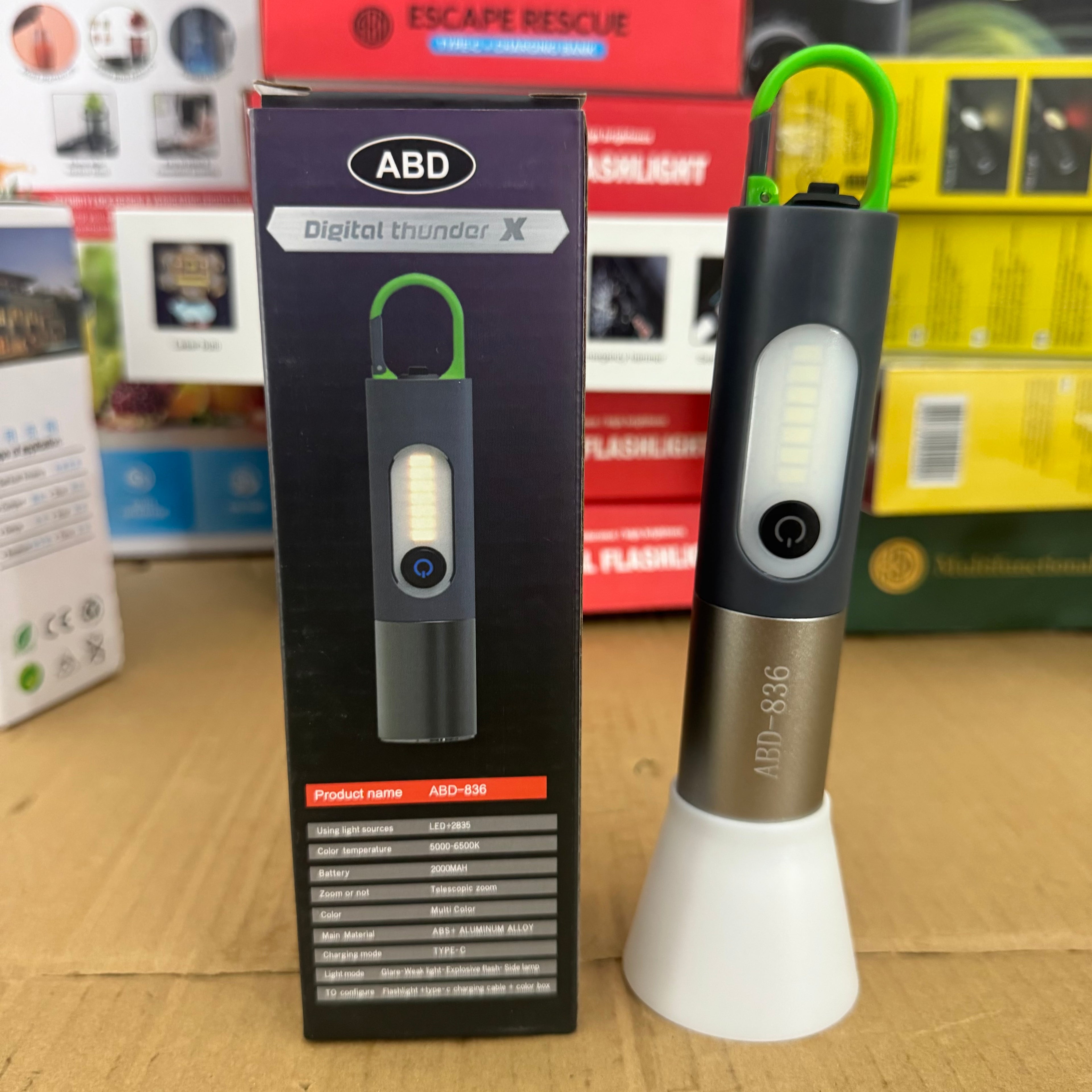 Lot Imported ABD-836 Digital Thunder X Flashlight