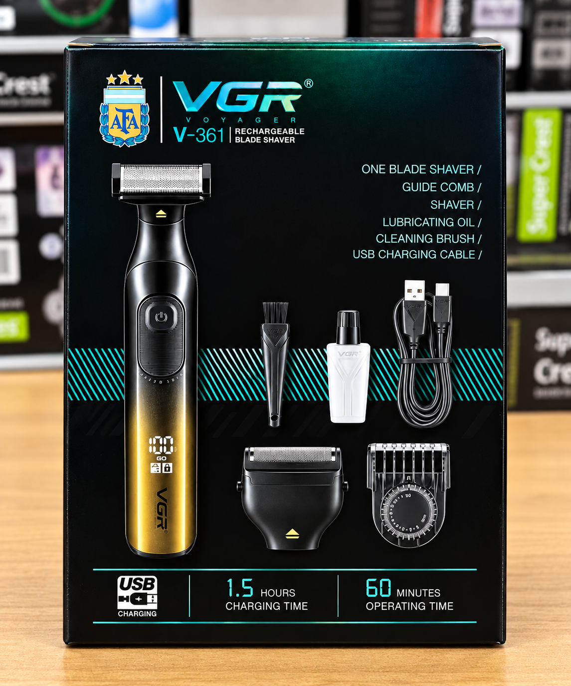 VGR V-361 Rechargeable Blade Shaver & Trimmer