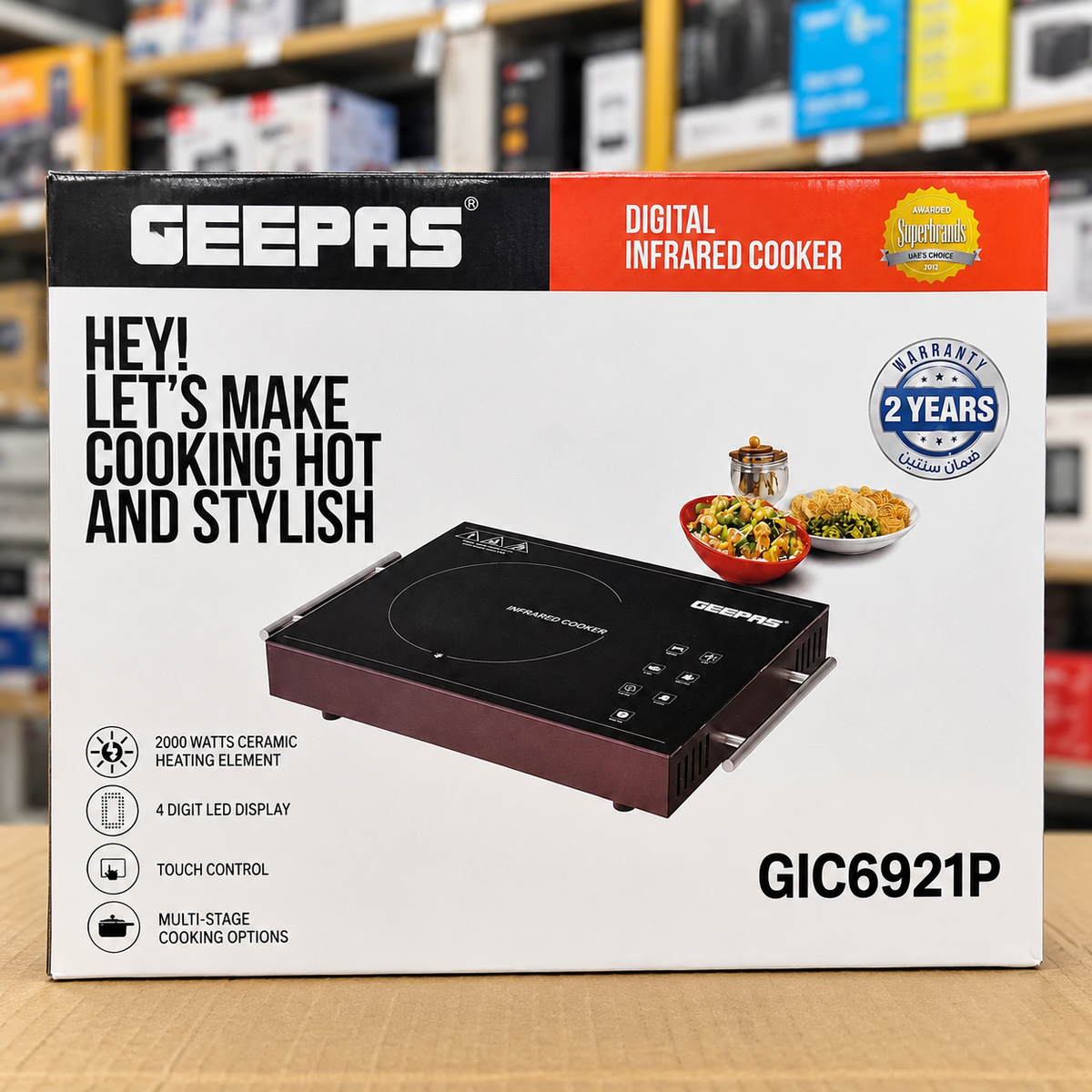 Geepas Digital Infrared Cooker GIC6921P -