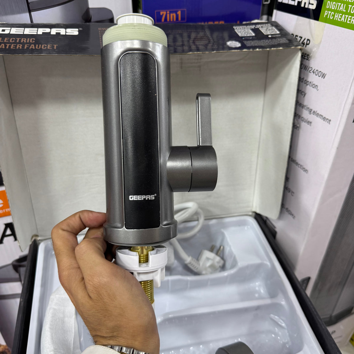 GEEPAS GWF61224P Electric Water Faucet 3300W – Instant Hot Water Tap with LED Digital Temperature Display