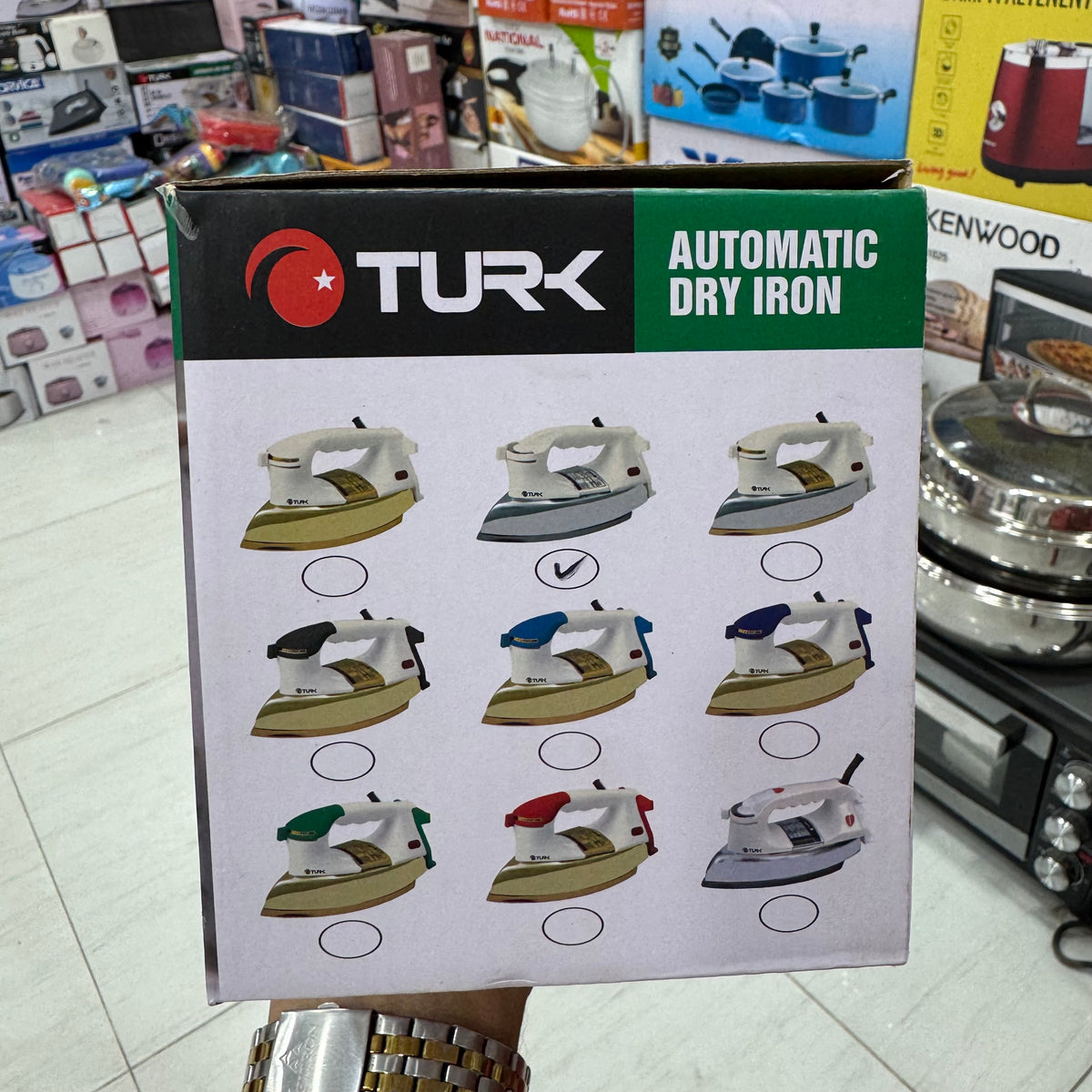 TURK TP-786 Automatic Dry Iron – Heavy Weight Non-Stick Teflon Soleplate 1200W