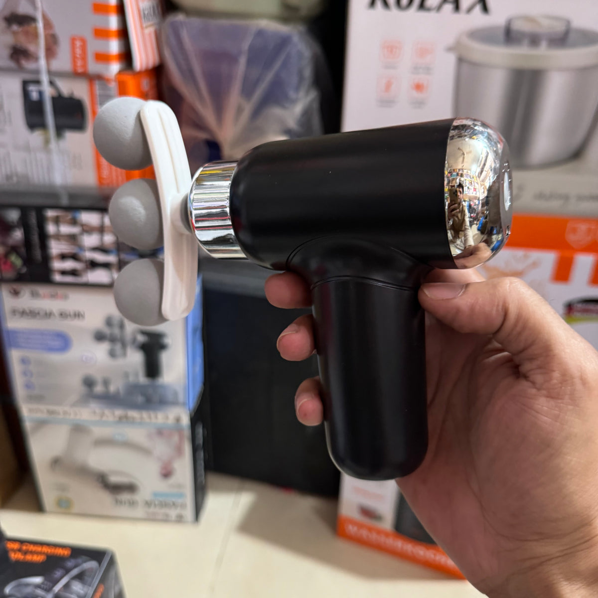 Blueidea BLD-100 Massage Gun – 9 Massage Heads, USB Rechargeable Deep Tissue Body Massager