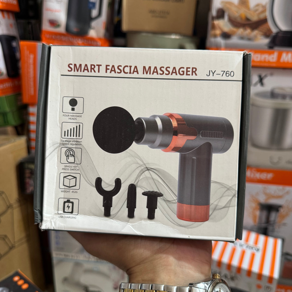 Smart Fascia Massager Gun JY-760 – Deep Muscle Relief Massager