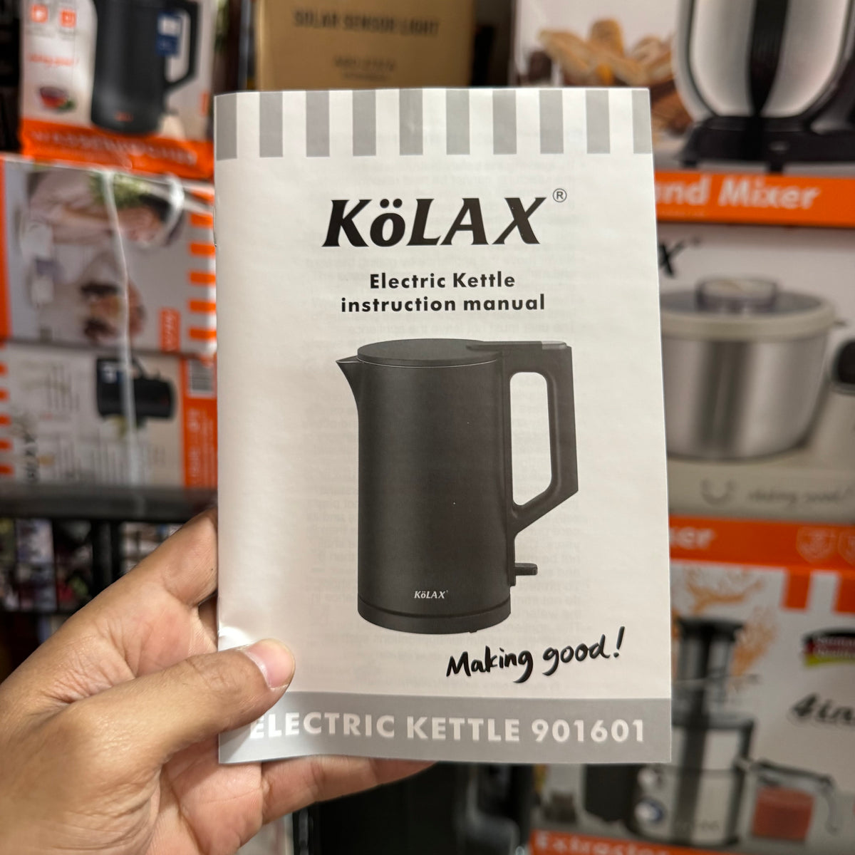 KÖLAX 1.7L Electric Kettle 1500W – German Brand, STRIX Technology