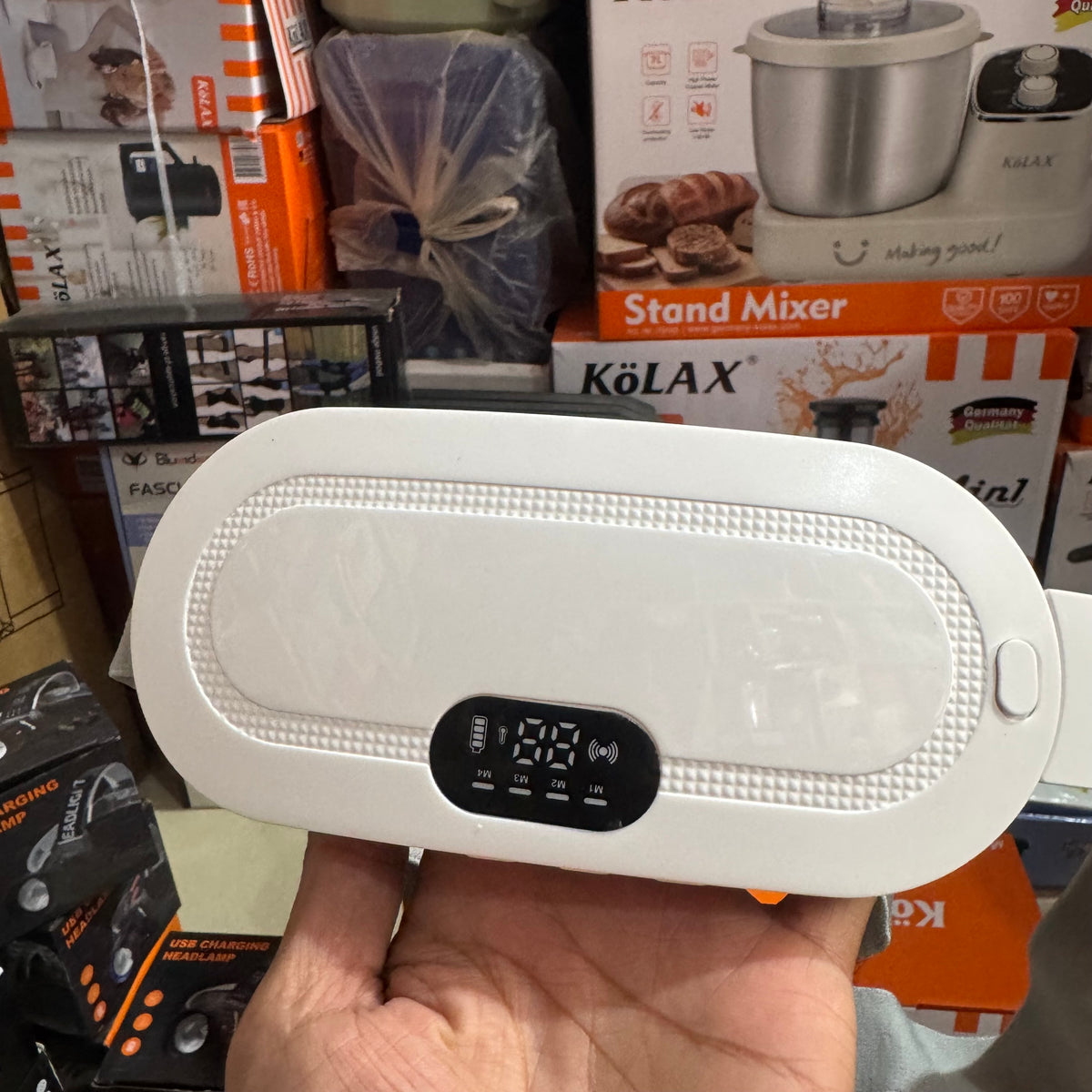 Rechargeable Heated Waist Belt with 3 Temperature Settings & Vibration Massage – Digital Display