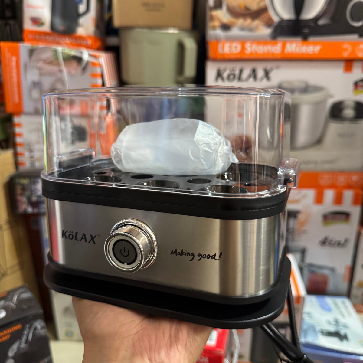 KöLAX 500W Electric Egg Boiler – 6-Egg Automatic Egg Cooker with Stainless Steel Heating Plate