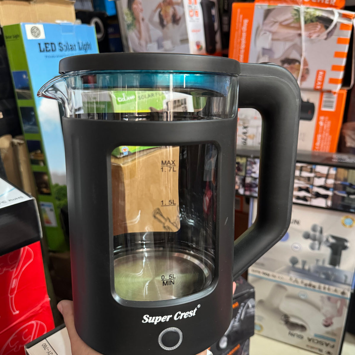 Super Crest 1.7L Glass Electric Kettle 2000W – Model SCT-4030
