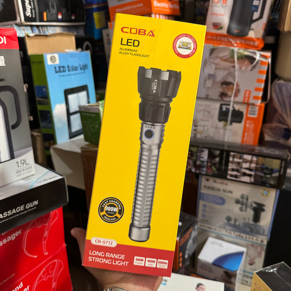 COBA CB-G712 Long Range Rechargeable LED Flashlight – Type-C Charging