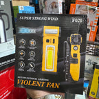 F020 Multifunctional Violent Fan – Rechargeable Fan & LED Work Light