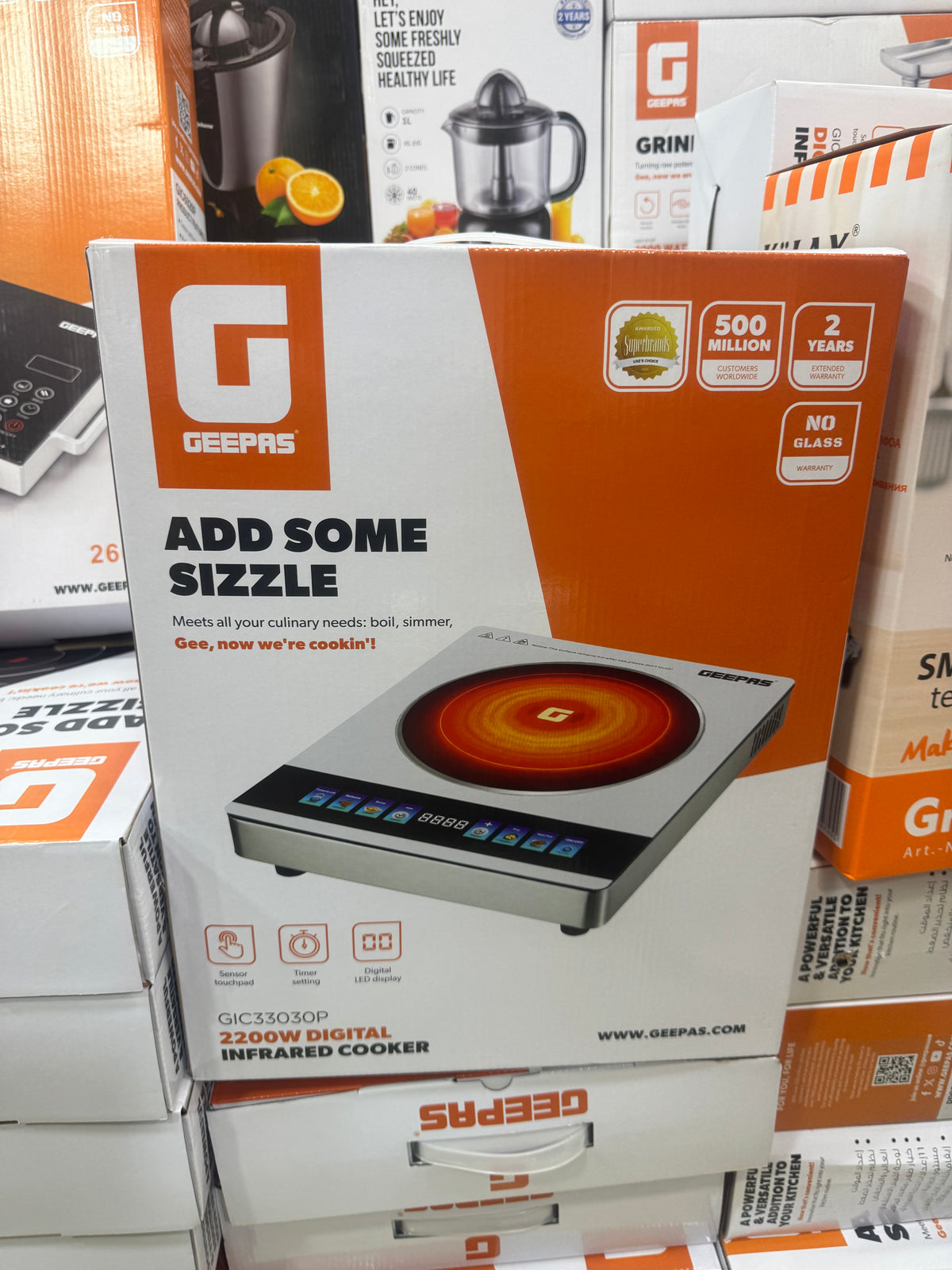 Geepas GIC33032P 2200W Digital Infrared Cooker