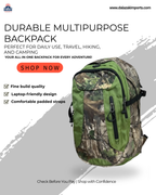 Durable Multipurpose Backpack – Laptop, Daily Use & Outdoor Hiking Bag