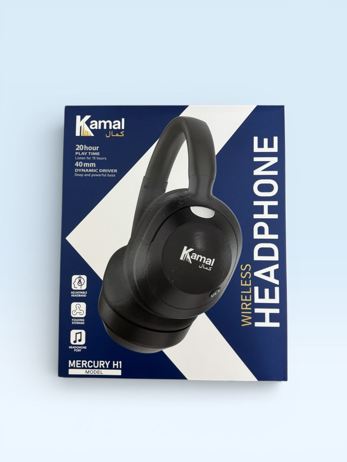 Kamal Mercury H1 Wireless Bluetooth Headphones | 20 Hours Playtime | Foldable Hi-Fi Stereo Headset
