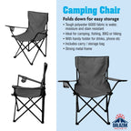 Portable Folding Camping Chair with Cup Holder | Heavy-Duty 600D Fabric | Outdoor Travel Chair