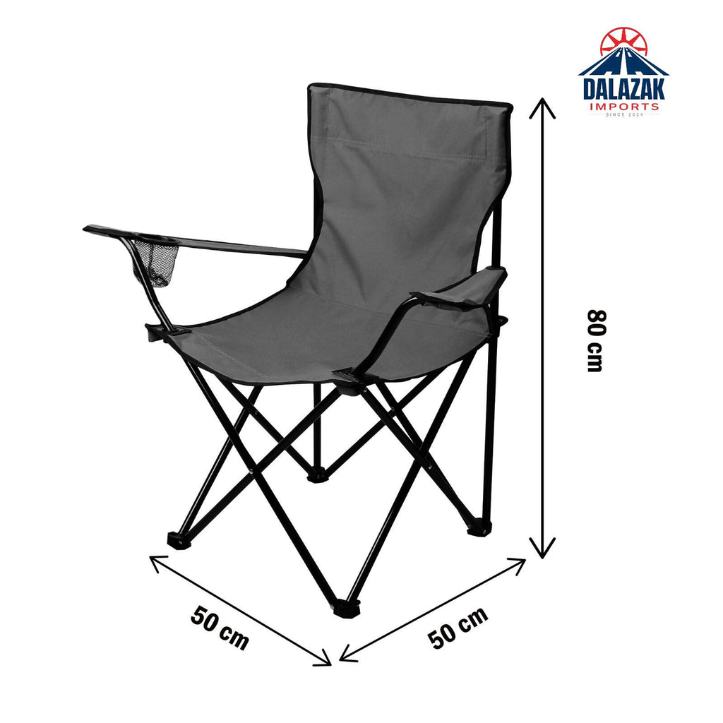 Portable Folding Camping Chair with Cup Holder | Heavy-Duty 600D Fabric | Outdoor Travel Chair
