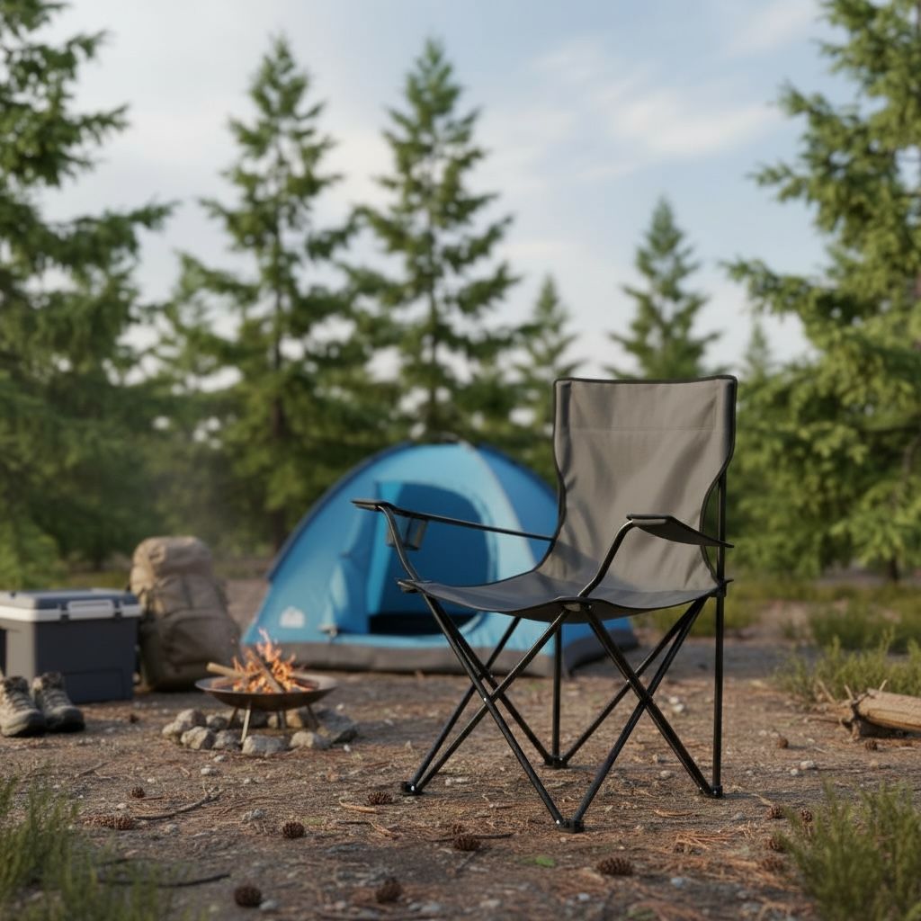 Portable Folding Camping Chair with Cup Holder | Heavy-Duty 600D Fabric | Outdoor Travel Chair