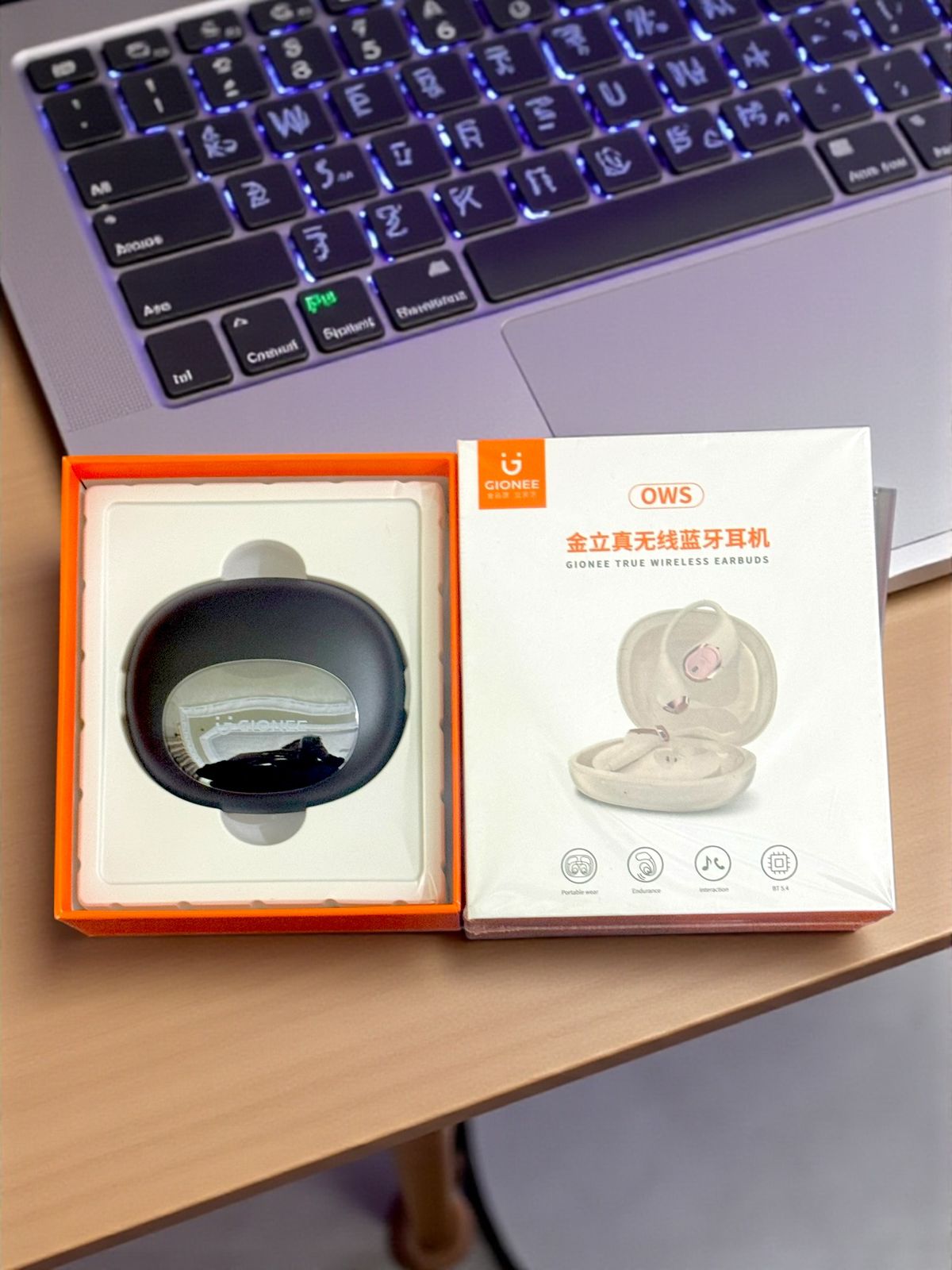 Gionee OWS True Wireless Bluetooth Earbuds with Charging Case – Open Wear Design, Clear Sound & Long Battery Life jL-012