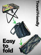 Portable Aluminum Folding Stool with Self-Zippered Storage Bag – Ultra-Lightweight 0.68 lbs Camping Stool for Hiking, Picnic, Fishing & Outdoor Travel