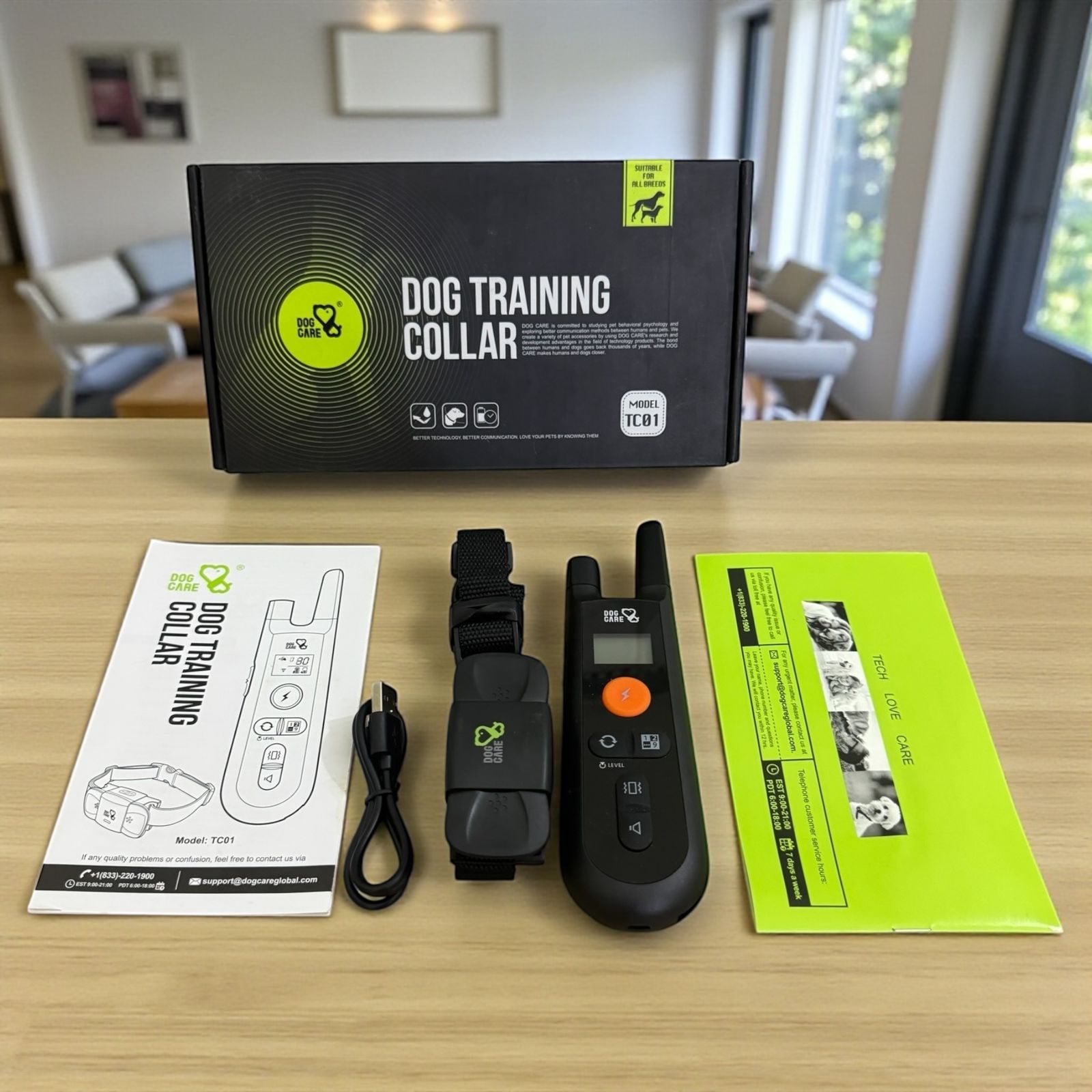 Dog Training Collar with Remote Control – Waterproof Rechargeable Shock, Vibration & Beep Collar for All Dog Breeds