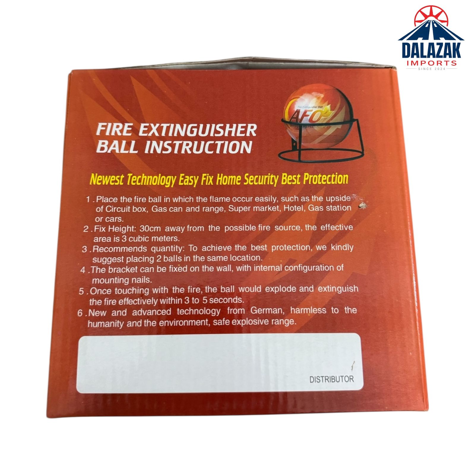 AFO Automatic Fire Extinguisher Ball – Self-Activating Fire Safety Device for Home, Kitchen, Office & Car