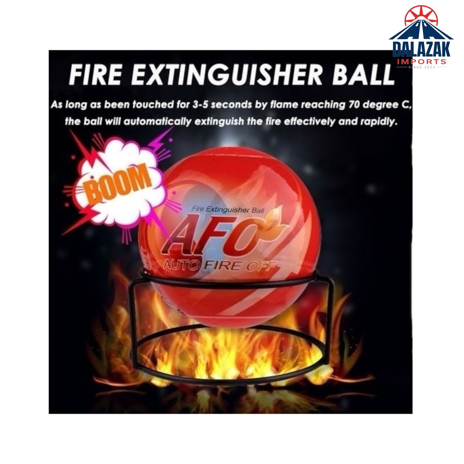 AFO Automatic Fire Extinguisher Ball – Self-Activating Fire Safety Device for Home, Kitchen, Office & Car