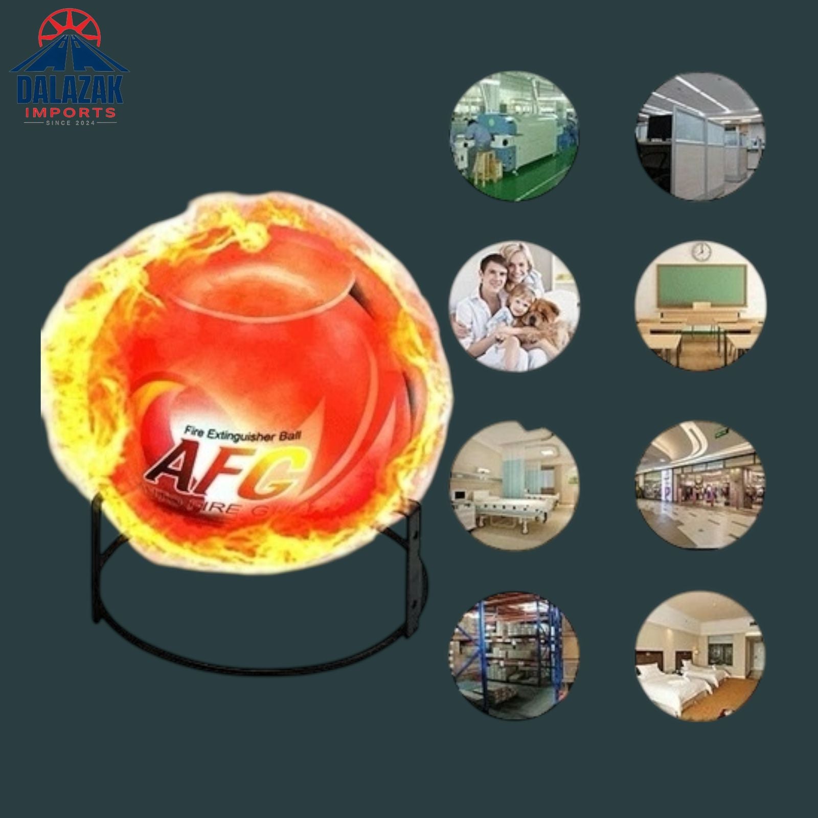 AFO Automatic Fire Extinguisher Ball – Self-Activating Fire Safety Device for Home, Kitchen, Office & Car