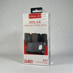 Foldable Solar Wireless Power Bank 26800mAh – Portable Outdoor Charging Battery with Multi-Panel Solar Charger