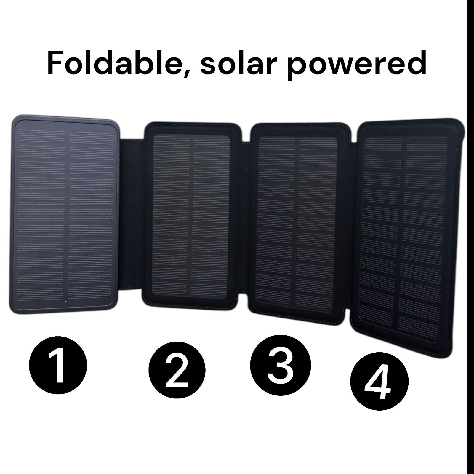 Foldable Solar Wireless Power Bank 26800mAh – Portable Outdoor Charging Battery with Multi-Panel Solar Charger