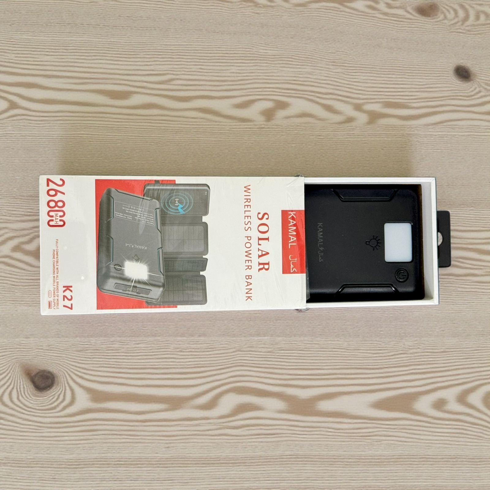 Foldable Solar Wireless Power Bank 26800mAh – Portable Outdoor Charging Battery with Multi-Panel Solar Charger