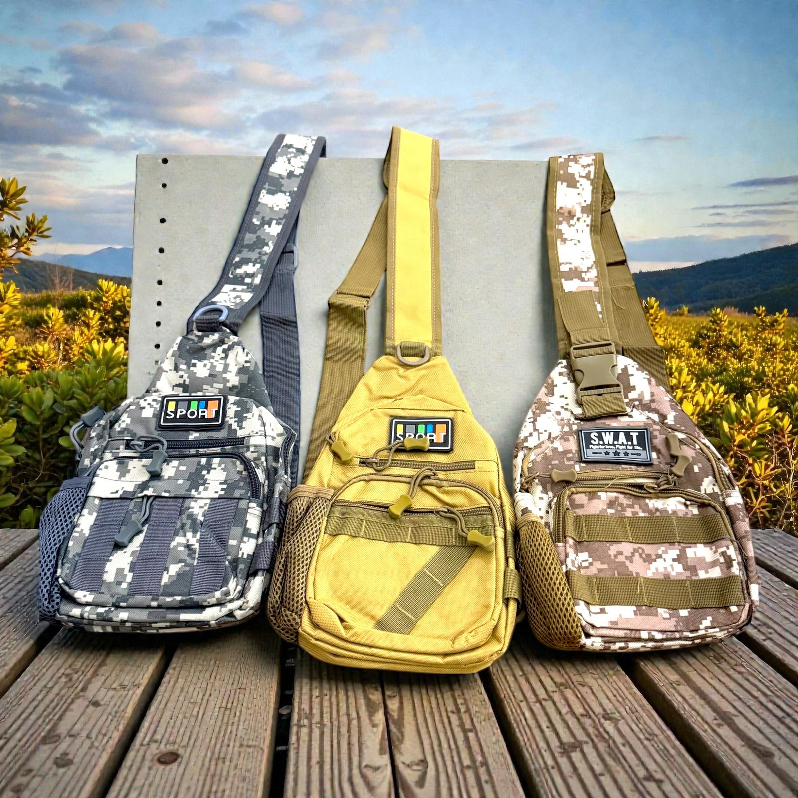 Tactical Sling Chest Bag Military Style Crossbody Backpack for Hiking, Camping & Outdoor Sports