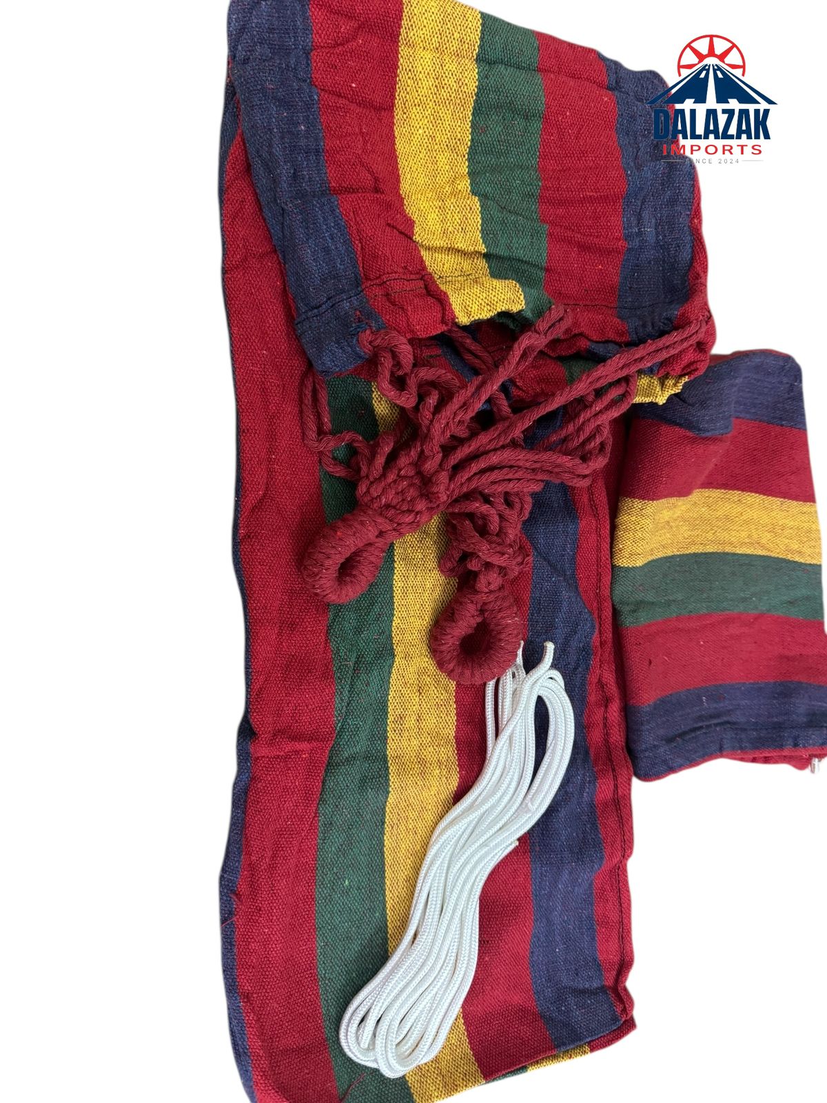 Outdoor Cotton Hammock with Carry Bag – Portable Hanging Hammock for Garden, Camping & Backyard Relaxation