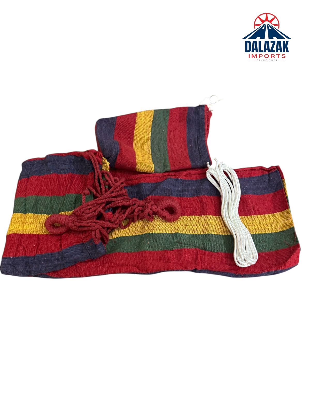 Outdoor Cotton Hammock with Carry Bag – Portable Hanging Hammock for Garden, Camping & Backyard Relaxation