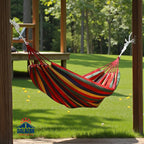 Outdoor Cotton Hammock with Carry Bag – Portable Hanging Hammock for Garden, Camping & Backyard Relaxation
