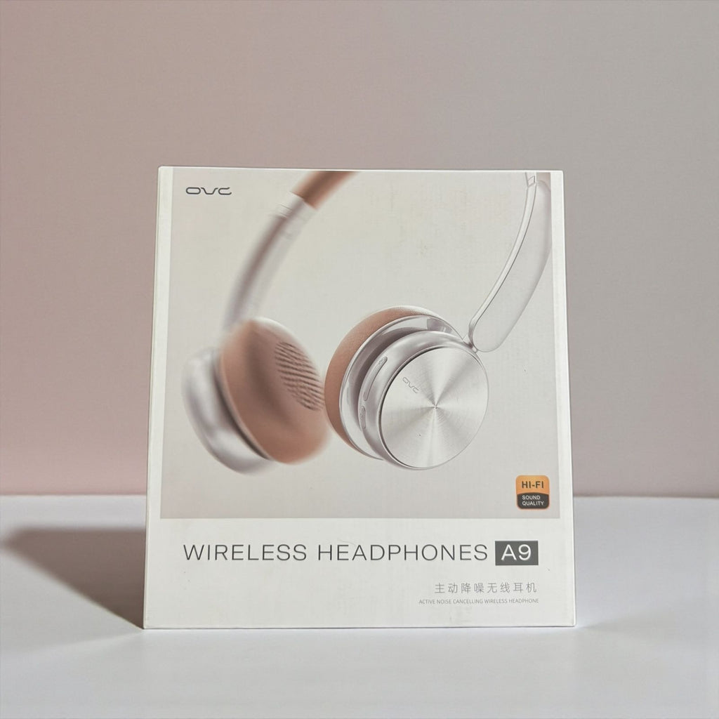 OVC A9 Wireless Headphones – Active Noise Cancelling, Hi-Fi Sound, Bluetooth Over-Ear Headset