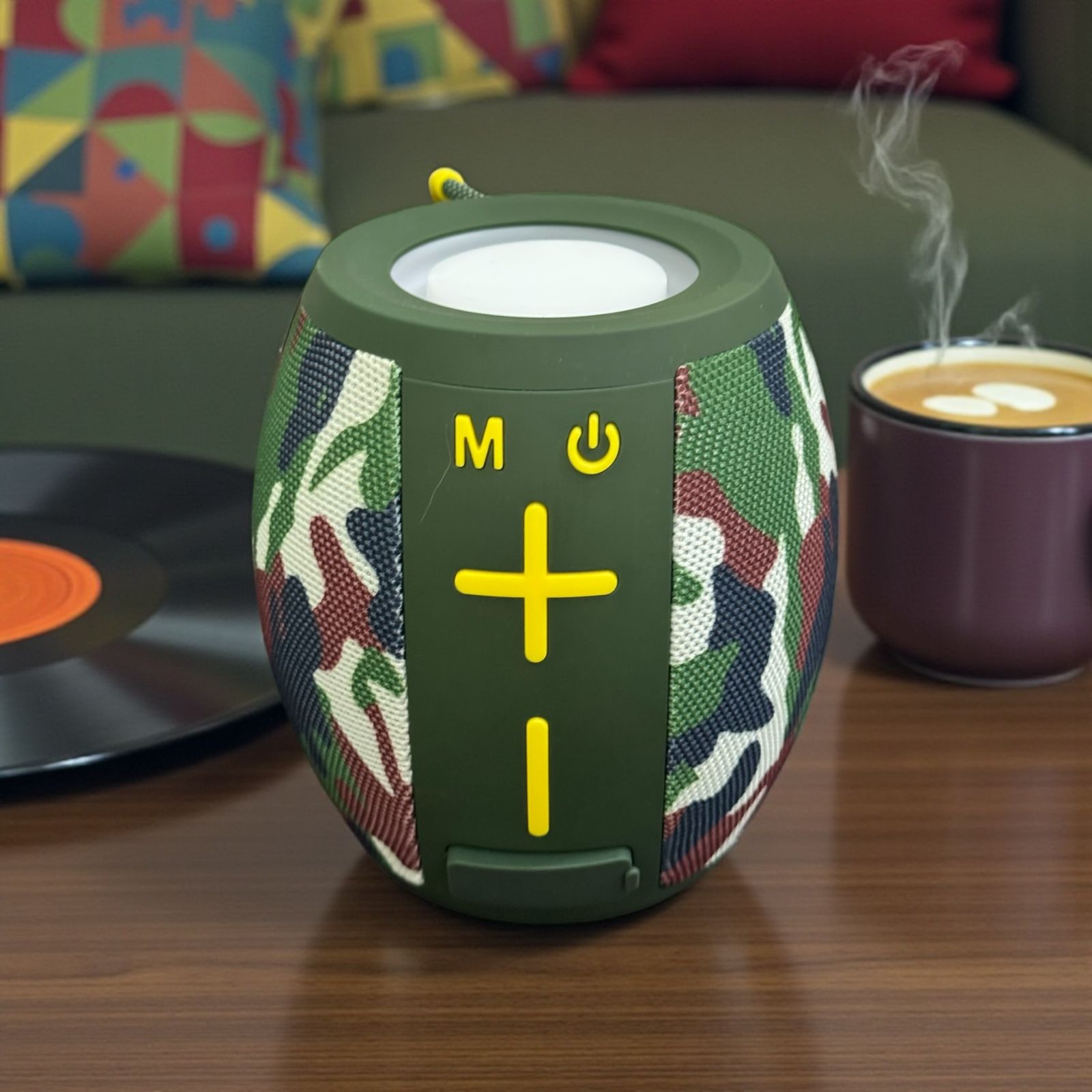 JC-520 Fabric Bluetooth Speaker with RGB Light – Portable Wireless Speaker