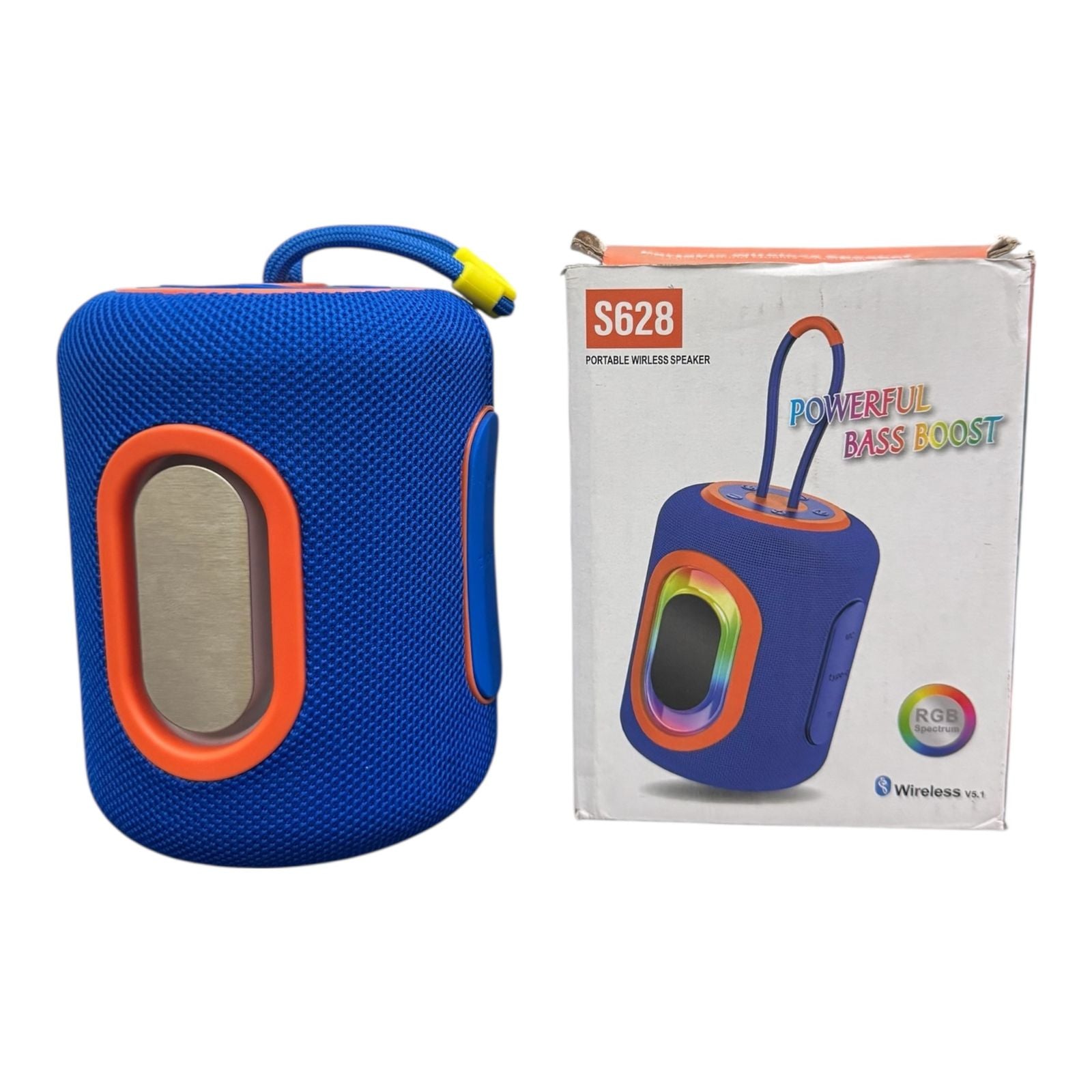 S628 Portable Bluetooth Speaker with RGB Lights | Wireless Bass Boost Speaker