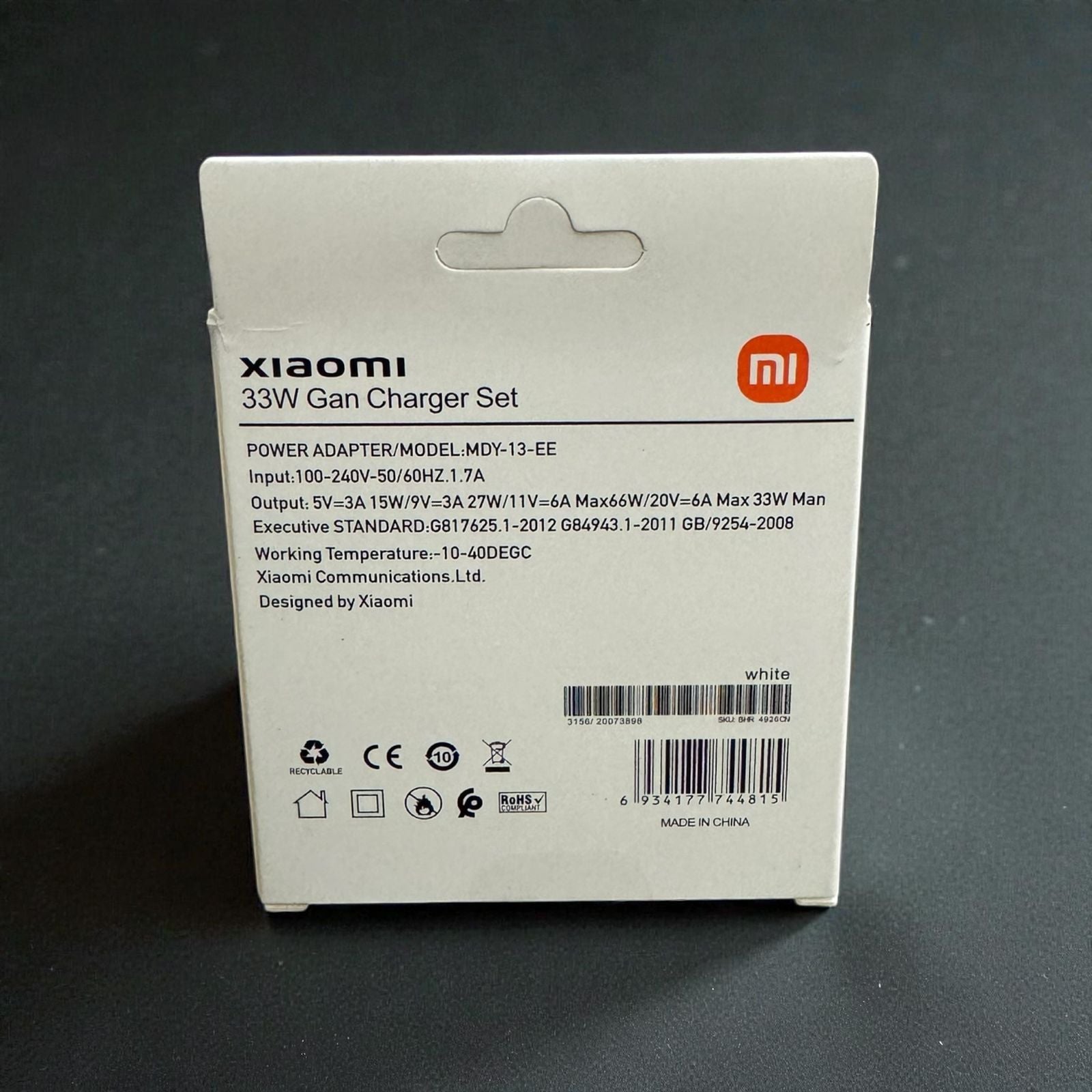 Xiaomi 33W GaN Fast Charger Set – Original USB-C Power Adapter