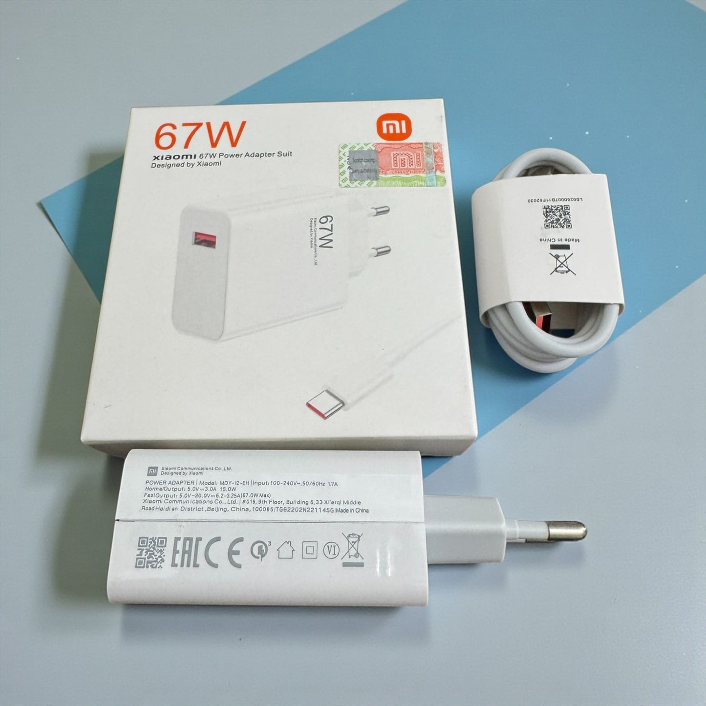 Xiaomi 67W GaN Fast Charger Set – Original Power Adapter with USB-C Cable