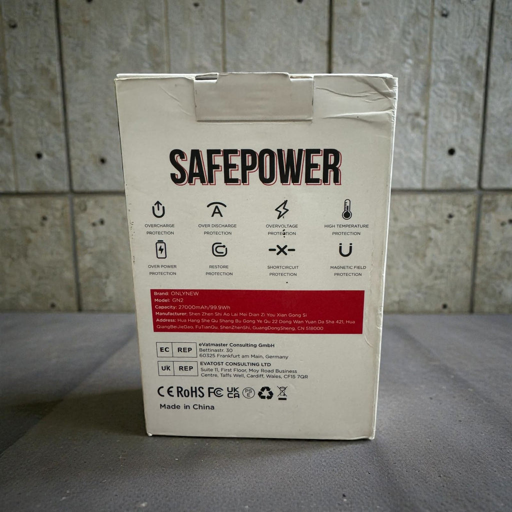 SafePower 27000mAh Power Bank – Fast Charging Portable Charger with Multi-Protection for iOS & Android K-27