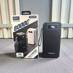 KAMAL 80000mAh Power Bank 44W Super Fast Charge with Built-In Cables, LED Display, Type-C Lightning Micro USB – Model KPB-082